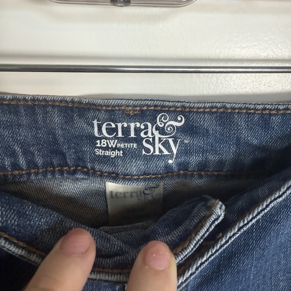 Terra Sky Jeans 18w Petite Straight - Picture 4 of 9